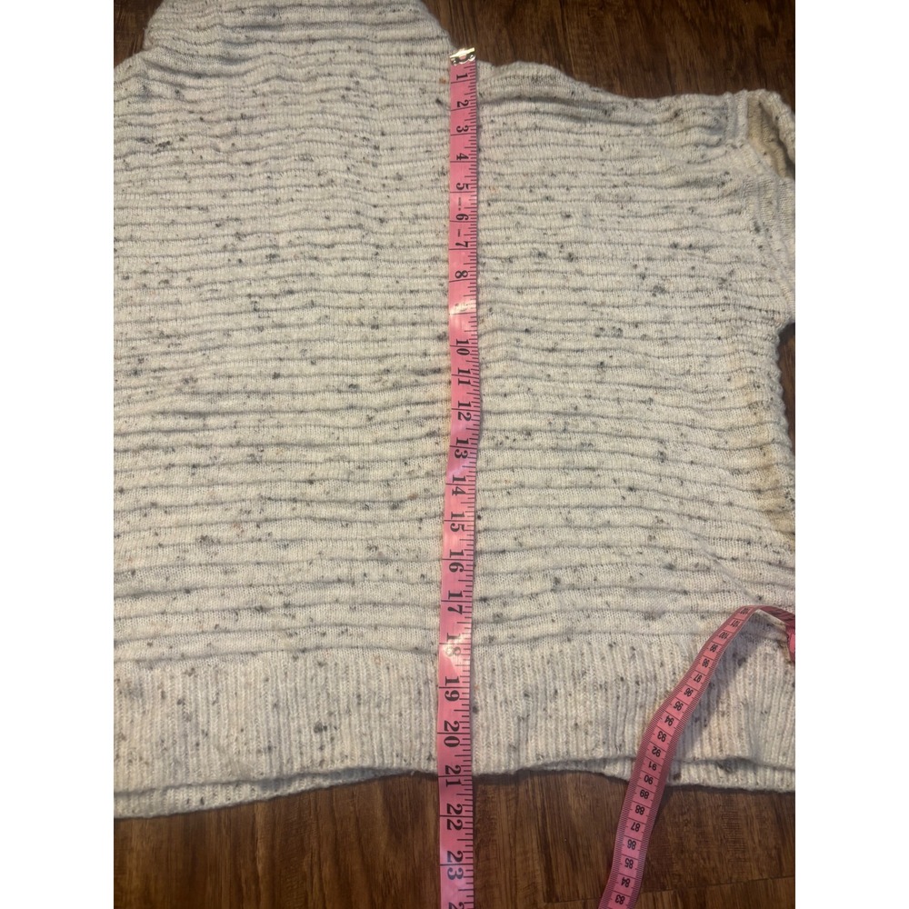 Madewell Textured Turtleneck Sweater‎ Speckled Knit Pullover Cream Womens - Picture 3 of 7